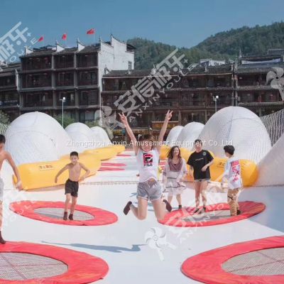 2021 one of the most interesting trampoline bridge bouncing bridge