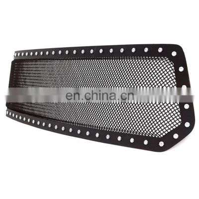 For 2005-2011 Tacoma Upper Wire Mesh Rivet Black Stainless Steel Grille Insert