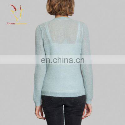 Корейская прозрачная вязаная кардиган для женщин photo-3