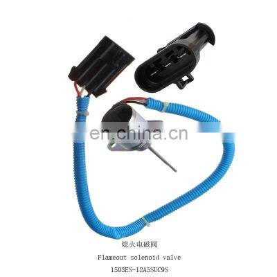 1503ES-12A5SUC9S Electric parts Flameout Solenoid Valve for excavator stop Solenoid valve