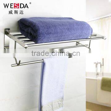 Wesda Wall Mounted Stainless Steel Bathroom Shelf Towel Rack A095 Quality Choice photo-2