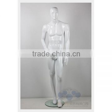 Full body abstract bright white man mannequin