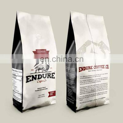 China Supplier Coffee Bean Bag Resealable Gravure Printing Back Seal With Side Gusset