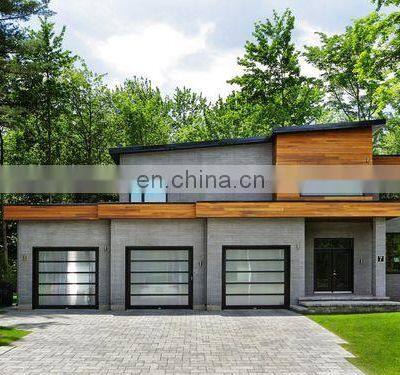 Canada Industrial Sectional Electric Automatic Low-E Glass Aluminum Garage Door With Motor