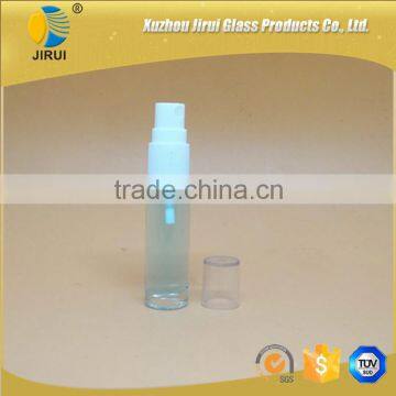 10ml clear glass bottle for lotion with sprayer pump