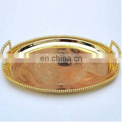 gold plated aluminium tray for wedding