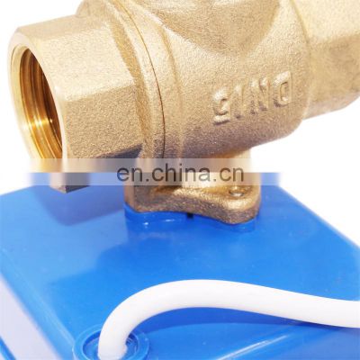 3 way quick close open motorized Brass ball valve