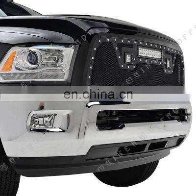 Black Mesh Stainless Steel Wire With LED Packaged Grills For Dodge Ram 2500 3500 Cars Accessories 2013 - 2016 photo-5
