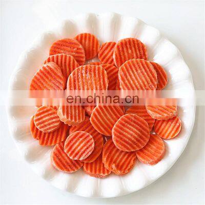 BRC A Approved High Quality Crincle Cut Straight Cut Mixed Vegetable IQF Frozen Slices Carrot from Sinocharm