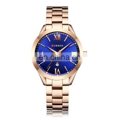 CURREN 9007 Women Stainless Steel Quartz Watch Ladies Fashion Luxury Watches Women