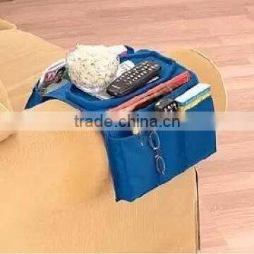 6 Pocket Sofaside Armchair Caddy Arm Rest Organizer With Table Top
