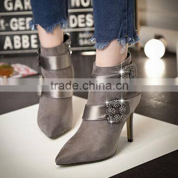 C89274A Women Ankle Boots lady Zipper Boots Lady shoes big size shoes