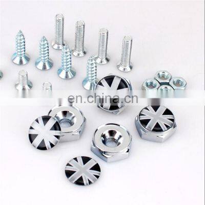 Customized Aluminum Alloy Metal 8mm Country Flag Logo Car License Plate Bolt photo-4