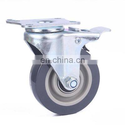 Fixed Light Duty Thicken Mute 1.5 Inch Removable Caster Wheels