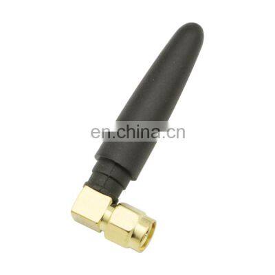 2.4~2.5GHz 2dBi NB-IoT Router WiFi 2.4G Antenna, SMA Male Rubber 850/900/1800/1900MHz Quad-band 2G GSM Antenna