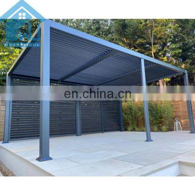 Modern Motorized Opening Roof Waterproof Aluminum Carport Gazebo Bioclimatic Garden Pergola electric aluminum pergola