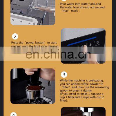 Professional Programmable Italian Fully Automatic Touch Screen Display Coffee Machine Espresso, Espresso Cappuccino Latte photo-4