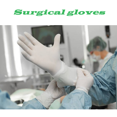 Rubber surgical gloves