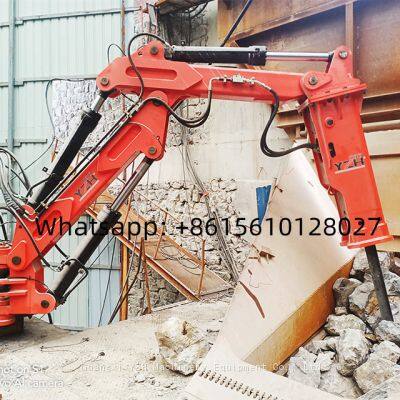 YZH stationary pedestal boom rockbreaker system