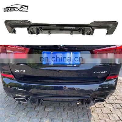 G01 X3 M Sport High Quality Carbon Fiber Rear Diffuser Rear Bumper Lip Rear Separator For BMW X3 G01 G08