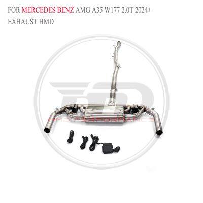 SS304 Exhaust Catback Suitable for Mercedes Benz A35 AMG W177/GLA45 X156/A200 W176/w204 C63 Auto Modification Electronic Valve WhatsApp+86 18946955156