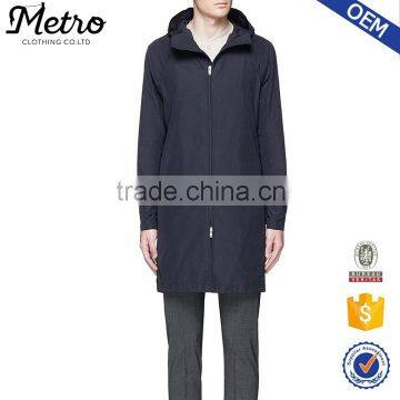 Custom winter overcoat long parka black trench coat