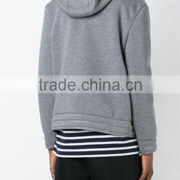New Fashion High Quality Custom Made Hoodie Grey Zip up Hoodie photo-5