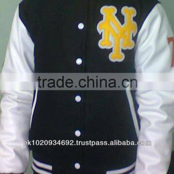 2015 Wool Jackets/Varsity Jackets / Amazing Beautiful Wool Jackets / GREEN TIGER SPORTS wool with Leather Sleeves Jackets....