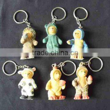 Hot Sale Gift Resin Beautiful Custom Souvenir Animal Keyring With Metal photo-2