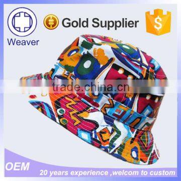 Custom Printed Hat Denim Floral Wide Brim Men Hats Plain Bucket Hat Wholesale photo-2