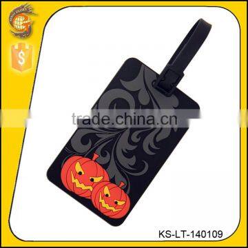 pvc luggage tag with halloween painted for suitcase