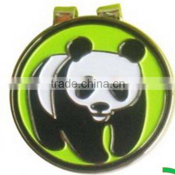 popular Chinese panda factory price metal magnetic golf hat clip 1633