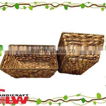 1 pc spring water hyacinth and seagrass basket in creamy color,fruit basket,candy basket,handicraft