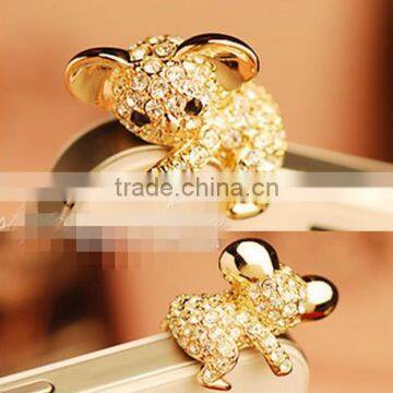 Fashion Crystal Koala Bear Ear Cap Dust Plug For Phone                        
                                                Quality Choice