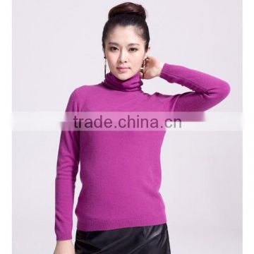 100% cashmere woman's sweater turtleneck