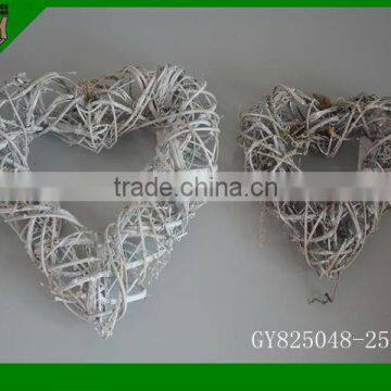 2015 set of 2 heart shape natural material wreath for Christmas decorative