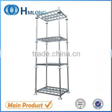 Heavy duty galvanized folded metal stackable rack