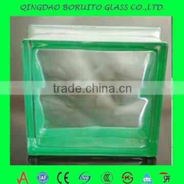 Factory direct sale side-coloured cloudy bricks glass,glass block