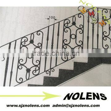 Handforged Wrought Iron Stair Railing/Simple Style Stair Handrail