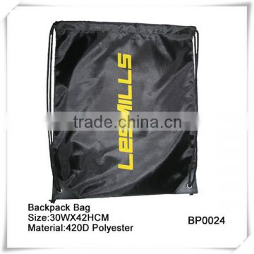 Promotional Nylon Drawstring Bag,Backpack With Reinforced PU Corners