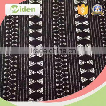 Black and white stripe pattern tricot lace fabric for fashion dress                        
                                                                                Supplier's Choice