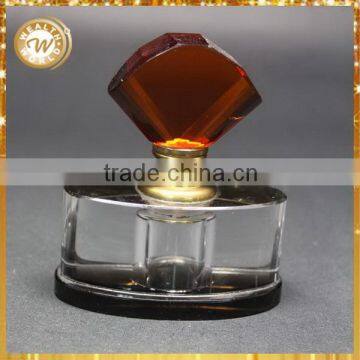 Modern top sell glass crystal refillable perfume bottle