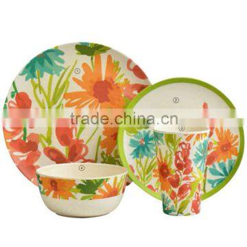 2015 biodegradable bamboo fiber eco tableware,dinner plate