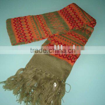 knitted scarf / acrylic scarf / knitting scarf