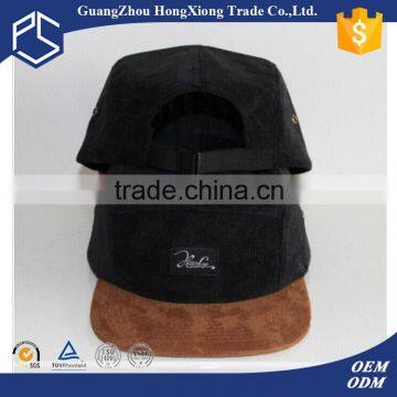 Custom Style wholesale corduroy 5 panel camper hat