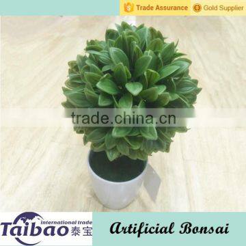 Green plastic artificial mini bonsai tree