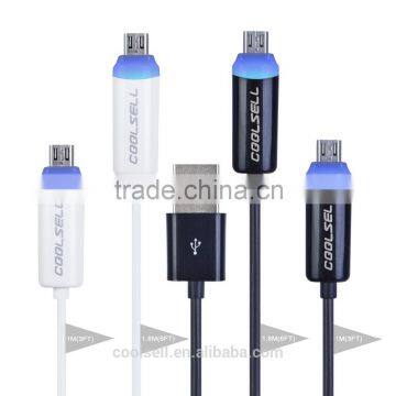 Promotional LED Light Micro USB Cable for Samsung mirco usb cable with LED light