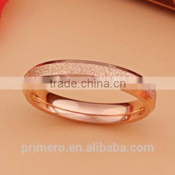 Top Quality Matte Ring 18K Rose Gold Plated Fashion Titanium Steel Full Sizes Women Ring Wholesale photo-6