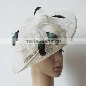 Vintage sinamay fascinator hat wholesale for Kentucky Derby Races Church                        
                                                Quality Choice