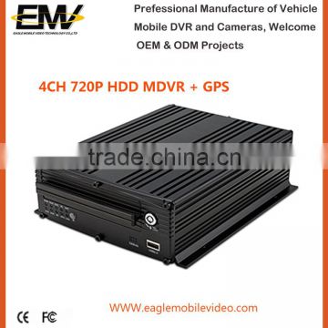 4 Ch 720P AHD HDD Truck Mobile DVR with GPS